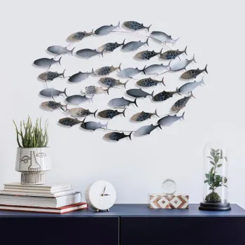 Decoratiune de perete, Alabalik 3, Dimensiuni: 94 x 58 x 4 cm, Multicolor imagine