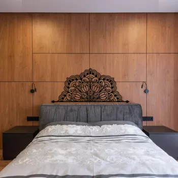 Decoratiune de perete, Almero, Metal, Dimensiune: 160 x 70 cm, Negru imagine
