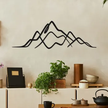 Decoratiune de perete, Alta Montana, Metal, Grosime: 1,2 mm, Negru imagine