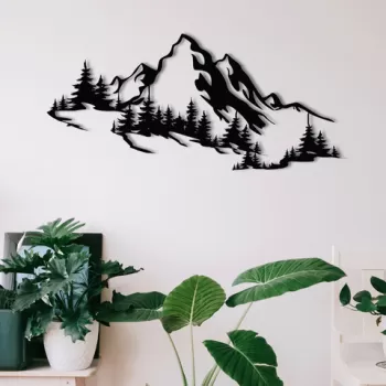 Decoratiune de perete, Ar? Kusu, Metal, Dimensiune: 67 x 30 cm, Negru imagine