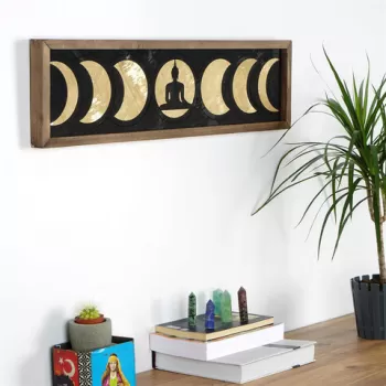 Decoratiune de perete, ART056, Lemn masiv, Dimensiune: 72 x 19,5 x 3 cm, Multicolor imagine