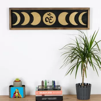 Decoratiune de perete, ART057, Lemn masiv, Dimensiune: 72 x 19,5 x 3 cm, Multicolor imagine