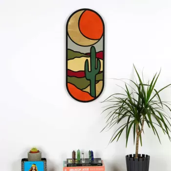 Decoratiune de perete, ART059, PAL, Dimensiune: 53 x 22 x 2 cm, Multicolor imagine