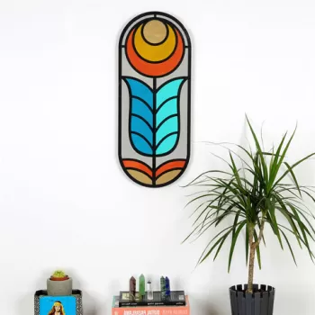 Decoratiune de perete, ART060, PAL, Dimensiune: 53 x 22 x 2 cm, Multicolor imagine