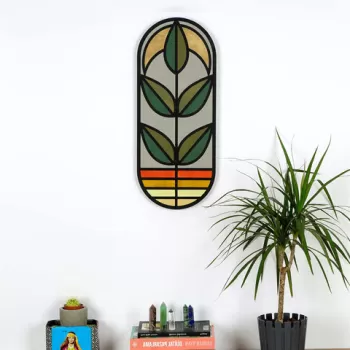 Decoratiune de perete, ART061, PAL, Dimensiune: 53 x 22 x 2 cm, Multicolor imagine
