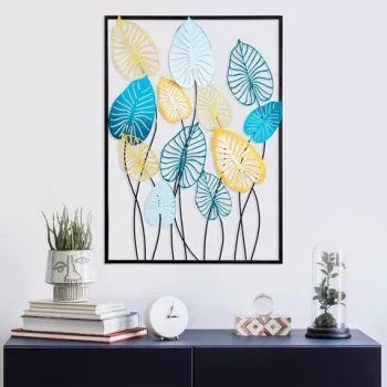 Decoratiune de perete, Atmi 2, Metal, Dimensiune: 70 x 50 cm, Multicolor imagine