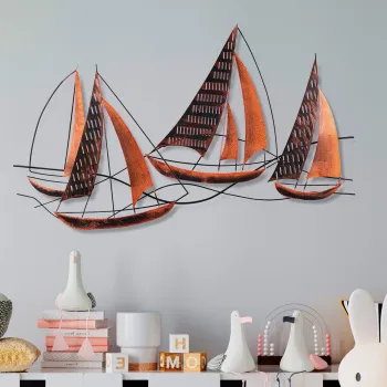 Decoratiune de perete, Barbaros 3, Dimensiuni: 125 x 74 x 4 cm, Multicolor imagine