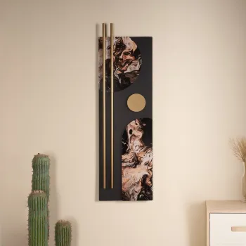 Decoratiune de perete, Barok, OTEL, Dimensiuni: 31 x 104 cm, Multicolor imagine