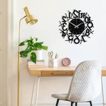 Decoratiune de perete, Be Wild And Free, Metal, Dimensiune: 48 x 48 cm, Negru imagine