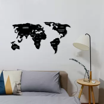 Decoratiune de perete, Bedbin, Metal, 100 x 50 cm, Negru imagine