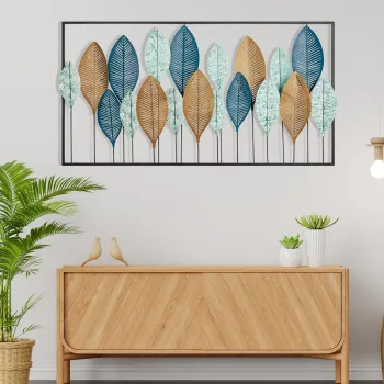 Decoratiune de perete, Bilge, Dimensiuni: 115 x 3 x 60 cm, Multicolor imagine
