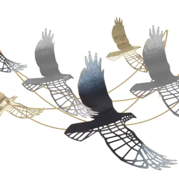 Decoratiune de perete Bird, Mauro Ferretti, 90.8 x 50.8 cm, fier, multicolor imagine