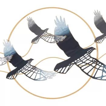 Decoratiune de perete Bird, Mauro Ferretti, 91 x 50 cm, fier, multicolor imagine