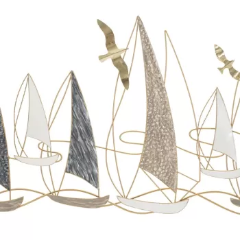 Decoratiune de perete Boat Light, Mauro Ferretti, 123.8 x 69.9 cm, fier, multicolor imagine