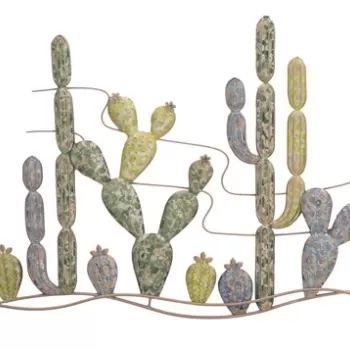 Decoratiune de perete Cactus -B, Mauro Ferretti, 90x64 cm, fier, multicolor imagine