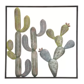 Decoratiune de perete Cactus -C, Mauro Ferretti, 50x50 cm, fier imagine