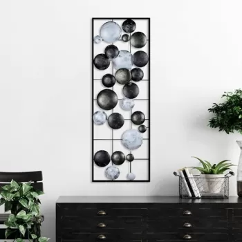 Decoratiune de perete, Camber, Metal, 90 x 32 x 4 cm, Multicolor imagine