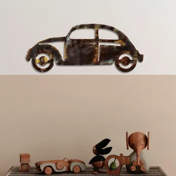 Decoratiune de perete, Car 18, Latime: 50 cm Inaltime: 20 cm Adancime: 1,5 cm, Multicolor imagine