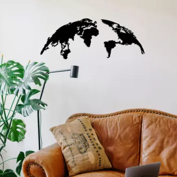 Decoratiune de perete, Carpe Diem, Metal, 100 x 39 cm, Negru imagine