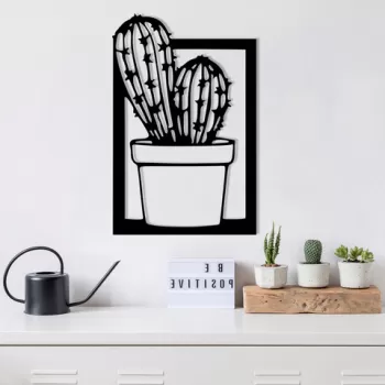 Decoratiune de perete, Carpediem 1, Metal, Dimensiune: 27 x 41 cm, Negru imagine