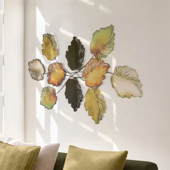 Decoratiune de perete, Casado-5, Metal, Dimensiuni: 117 x 2 x 57 cm, Multicolor imagine
