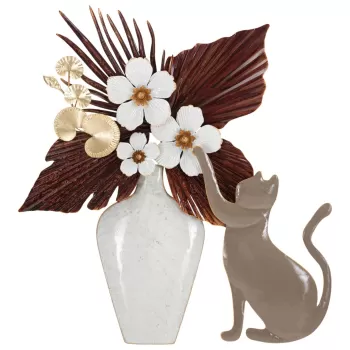 Decoratiune de perete Cat, Mauro Ferretti, 54.6 x 59.7 cm, fier, multicolor imagine