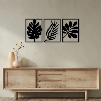Decoratiune de perete, Cincuenta, Dimensiuni: 104 x 46 cm, Negru imagine