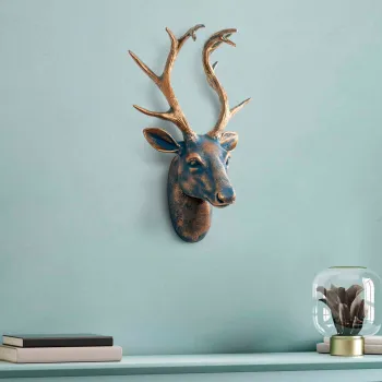 Decoratiune de perete, Deer, Dimensiuni: 26 x 38 x 17 cm, Multicolor imagine