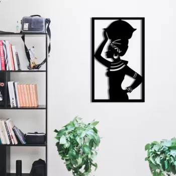 Decoratiune de perete, Deer Metal Decor, Metal, Dimensiune: 35 x 56 cm, Negru imagine