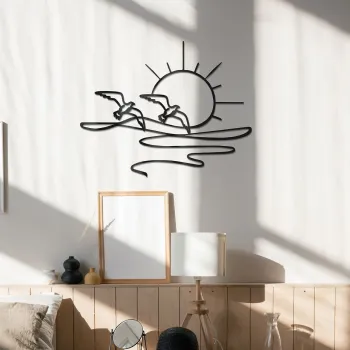 Decoratiune de perete, Despertar, Metal, Grosime: 1,2 mm, Negru imagine