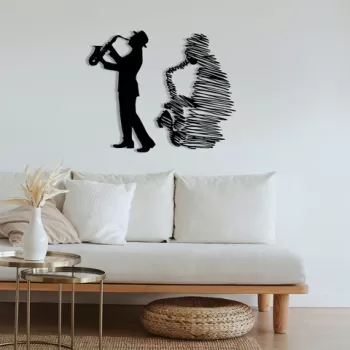 Decoratiune de perete, Deva, Metal, Dimensiune: 45 x 37 cm, Negru imagine