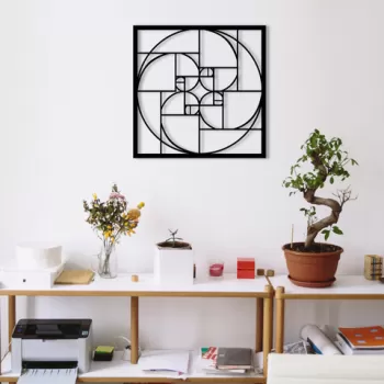 Decoratiune de perete, Dont Forget To Sm?le , Metal, Dimensiune: 52 x 52 cm, Nuc negru imagine