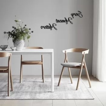 Decoratiune de perete, Every Moment Matters, MDF, Every: 25 x 15 cm , Negru imagine