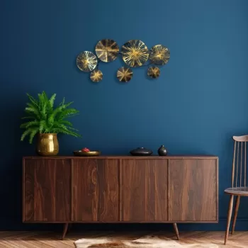 Decoratiune de perete, Eysan, Metal, Dimensiune: 82 x 39 x 7 cm, Multicolor imagine