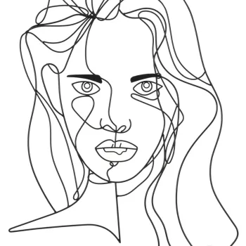 Decoratiune de perete Face, Mauro Ferretti, 57.5x80 cm, fier, negru imagine