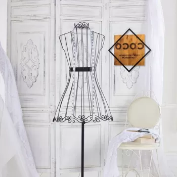 Decoratiune de perete, Fashion, 50% lemn/50% metal, Dimensiune: 54 x 54 cm, Nuc / Negru imagine