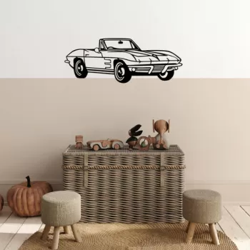 Decoratiune de perete, Fast And Antique, Metal, 70 x 26 cm, Negru imagine