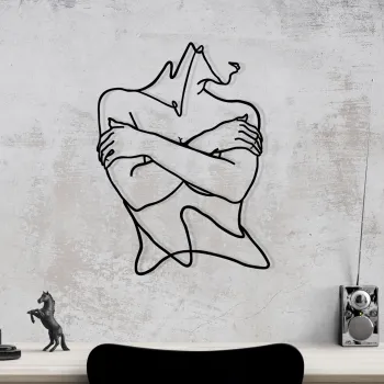 Decoratiune de perete, Felicidad, Dimensiune: 40 x 54 cm, Negru imagine