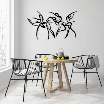 Decoratiune de perete, Felicita M, Dimensiuni: 97 x 56,5 cm, Negru imagine