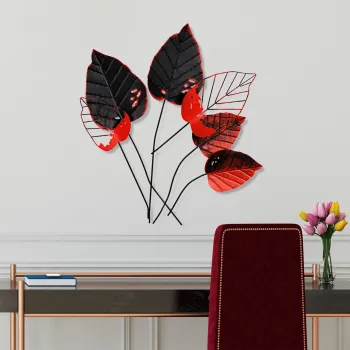 Decoratiune de perete, Feuille 1, Dimensiuni: 73 x 76 x 4 cm, Multicolor imagine