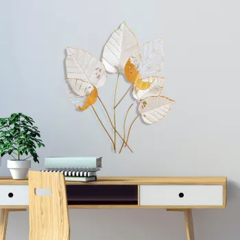 Decoratiune de perete, Feuille 2, Dimensiuni: 73 x 76 x 4 cm, Multicolor imagine