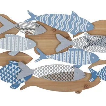 Decoratiune de perete Fish Sea, Mauro Ferretti, 91x33.5 cm, fier/MDF, multicolor imagine