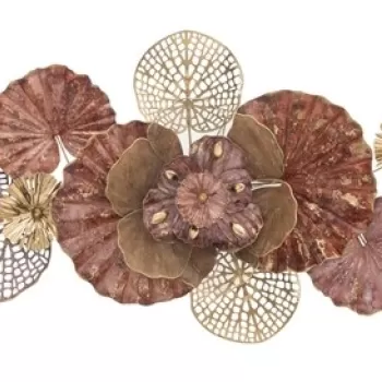 Decoratiune de perete Flowery, Mauro Ferretti, 118x58 cm, fier, multicolor imagine