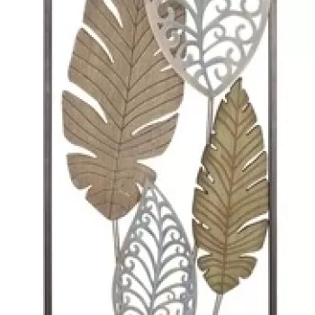 Decoratiune de perete Foglie B, Mauro Ferretti, 30.5 x 99.5 cm, fier/MDF imagine