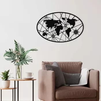 Decoratiune de perete, Furize, Metal, Dimensiune: 70 x 45 cm, Multicolor imagine