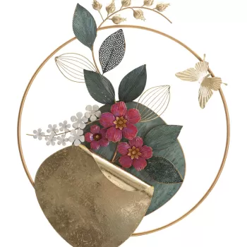 Decoratiune de perete Gard, Mauro Ferretti, 67 x 74 cm, fier, multicolor imagine
