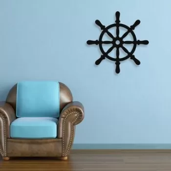 Decoratiune de perete, Gemi D?meni, Metal, Dimensiune: 50 x 50 cm, Negru imagine