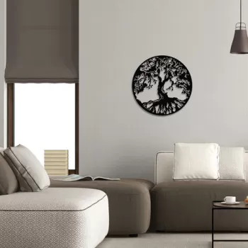 Decoratiune de perete, Golden, Metal, Dimensiune: 60 x 60 cm, Nuc negru imagine