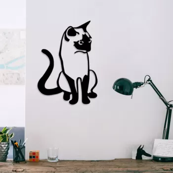 Decoratiune de perete, Golden Rat?o Metal Decor, Metal, Dimensiune: 39 x 55 cm, Negru imagine