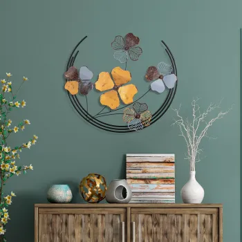 Decoratiune de perete, Haiyang 2, Dimensiuni: 70 x 62 x 4 cm, Multicolor imagine
